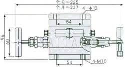 Structure of EN5-9 1151 3-Valve Manifold pic 2 