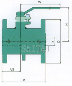 Dimensions and Weights of Jacket Ball Valves