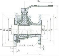 QF41F46/F3-6/10/16C/P ANSI:150Lb结构图