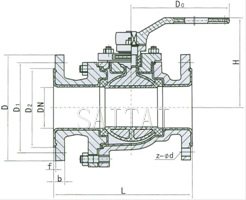 Q41F46/F3-10/16/25C、10P ANSI:150Lb 300Lb结构图