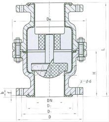 H40F46/F3-6/10C/P ANSI:150Lb结构图