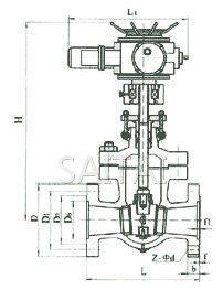 Z42Y/Z942Y型 电站用法兰楔式闸阀结构图