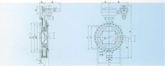 防泥沙蝶阀外形尺寸图