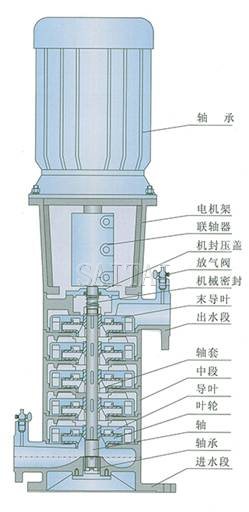 多级离心泵结构图演示图片