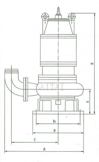 JYWQ、JPWQ系列自动搅匀排污泵结构图