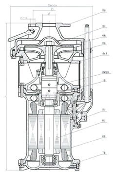 QYP潜水电泵结构简图