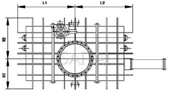  BYCZ649型气动(圆形)封闭式眼镜阀结构图1