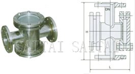 HGS07-103型钢制直通视镜 PN=0.6MPa