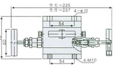 EN5-8 1151型三阀组外形尺寸图