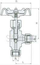 货号 EN4-2 J94W/H卡套角式针型阀结构图