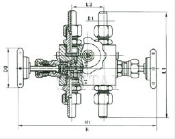 QFF3-1.6/32P型平衡针型阀结构图
