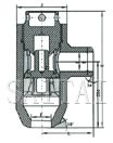 H63H-250/320焊接升降角式止回阀外形尺寸图