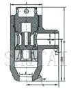 H63H－250/320焊接升降角式止回阀外形尺寸图